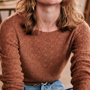 Sezane Constance jumper - camel brown, size XS
